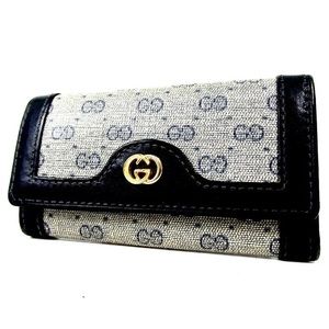 Gucci Monogram White / Blue 4 Key Holder